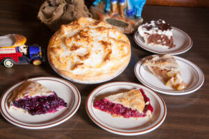 A variety of homemade pies from A-Pine restaurant in Pequot Lakes, MN