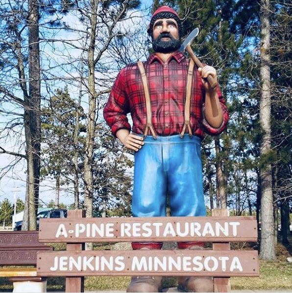 Paul Bunyan Statue at A Pine Restaurant in Minnesota.