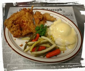 Fried chicken meal for lunch or dinner at A Pine Restaurant in Pequot Lakes, MN