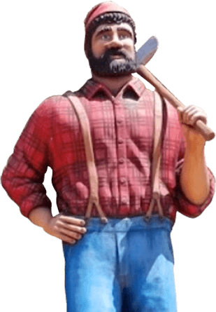 Paul Bunyan statue at A Pine Restaurant in Pequot Lakes, MN