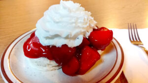 Strawberry shortcake from A Pine Restaurant in Pequot Lakes, MN