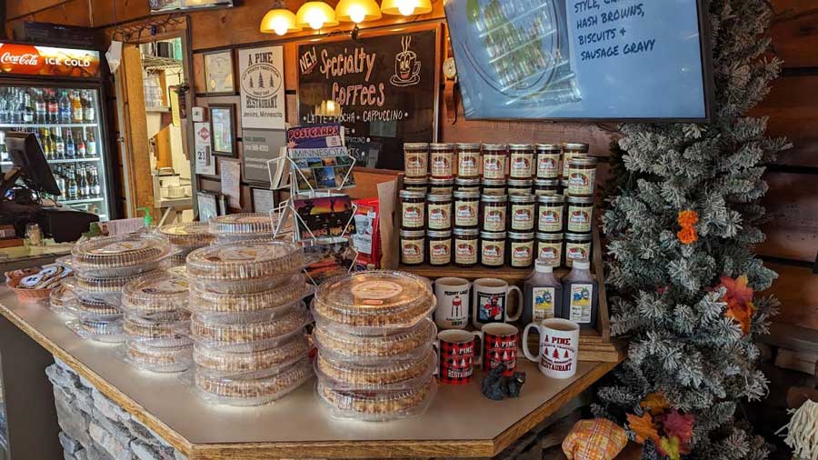 A Pine restaurant in Pequet Lakes, MN has your holiday pies, A Pine merchandise such as mugs and more!